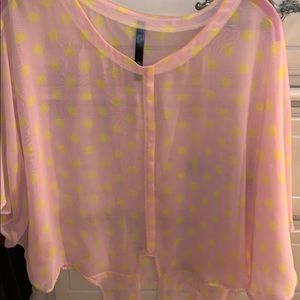 Audrey front tie blouse sheer